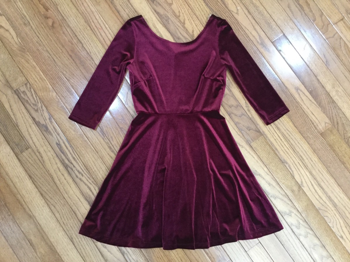 burgundy 3/4 sleeve dress Burgundy Bateau Neck Mother of the Bride Dress 3/4 Sleeve Evening Dress, Burgundy
