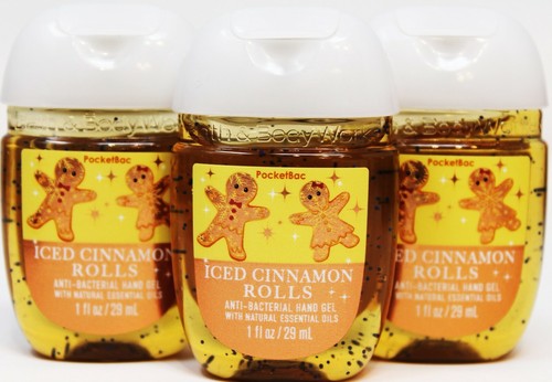 X3 Bath Body Works Pocketbac Hand Sanitizer Anti Bac Gel Iced Cinnamon Rolls Ebay