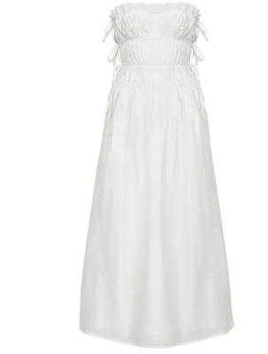 Princess Polly EMILIANO STRAPLESS MAXI DRESS WHITE Nwot Size 12 Lace Up  Sides | eBay