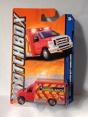 Matchbox MBX CITY 2012 Ford E-350 Super Duty Ambulance Red 