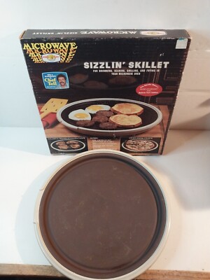 Vintage Nordic Ware Microwave Sizzlin Skillet Browning Searing Grilling