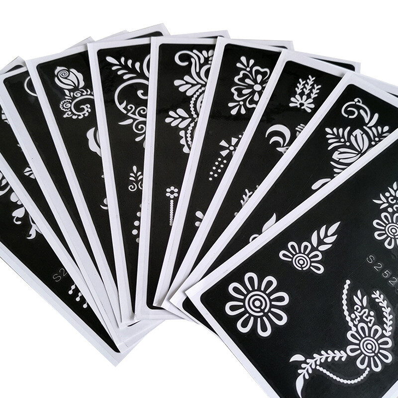 india-henna-cones-temporary-tattoo-stencils-kit-hand-arm-body-paint-art