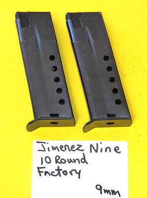 2 ( TWO ) Jimenez Bryco JA Nine 9 Nine Magazine 10 Rounds 9mm NEW