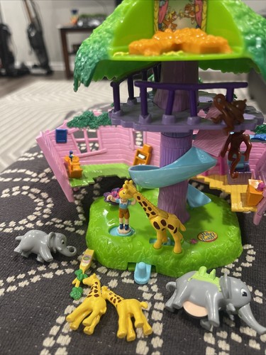 2000 Polly Pocket Bluebird Jungle Pets Baumhaus Spielset mit Tieren und Polly - Bild 3 von 8