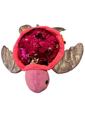 Sequinimals Sequin purple Sea Turtle Plush Stuffed Animal Reversible Sequins