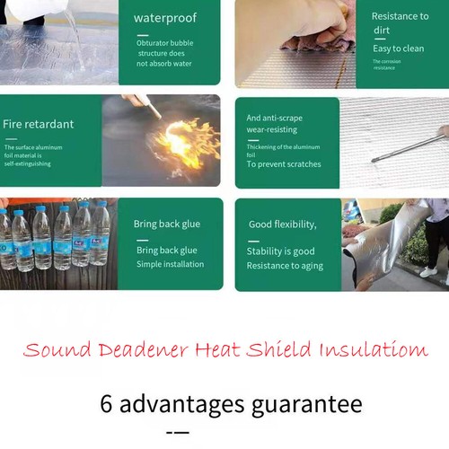 Car Insulation Heat Proof & Sound Isolate Material w/Adhesive, Engine