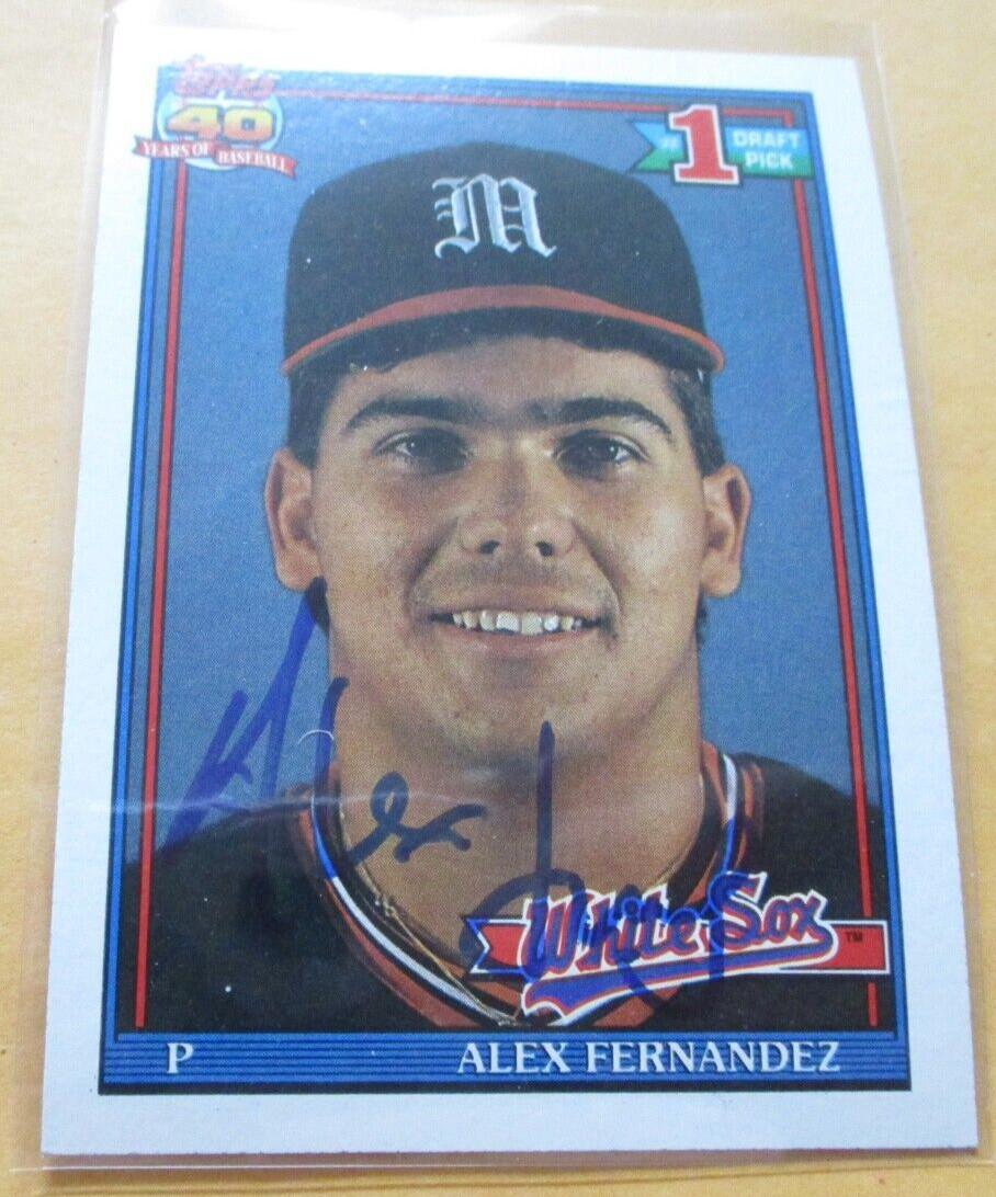 ALEX FERNANDEZ 1991 TOPPS MLB BASEBALL RC CARD WHITE SOX SET BREAK