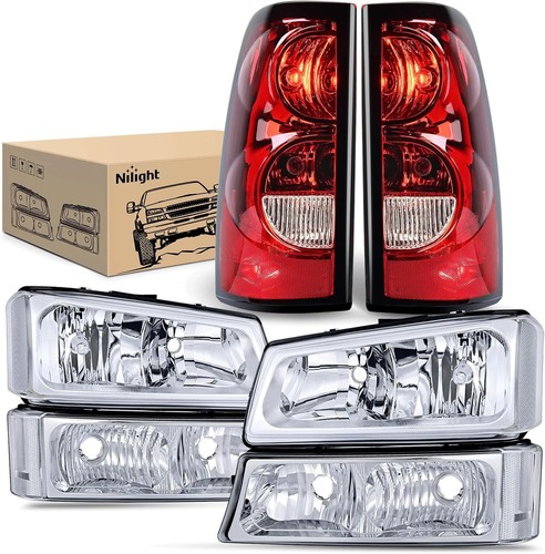 Conjunto de faros Nilight para Chevy Silverado Avalanche 1500 1500HD 2003-2006 - Imagen 17 de 73
