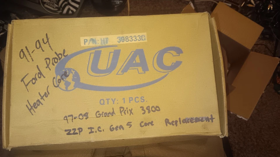 Calentador Ford Probe 91-94 núcleo-lujo, VIN: 1, GAS UAC HT 398333C Foto 3 de 3