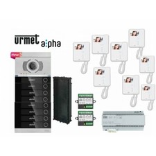 KIT VIDEOCITOFONO URMET ALPHA 8 FAMIGLIE KIT VIDEOCITOFONO 8 MONITOR 8 PULSANTI