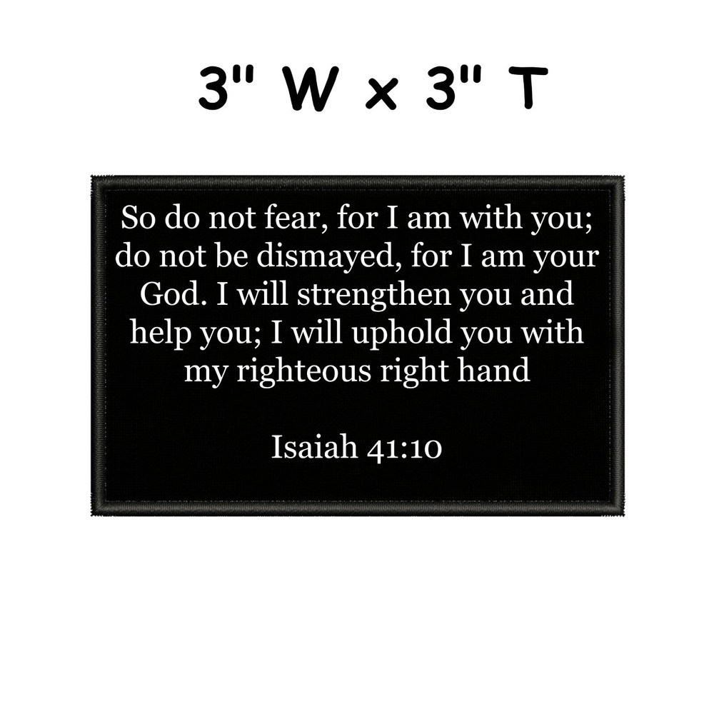 Isaiah 41:10 Patch Embroidered Iron-on Applique Faith Christian Bible Verse
