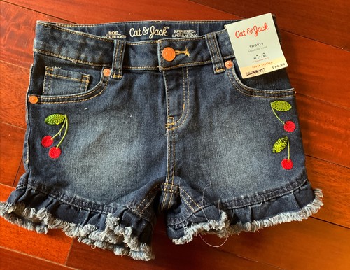 Cat \u0026 Jack Jean Shorts w/ Cherries 