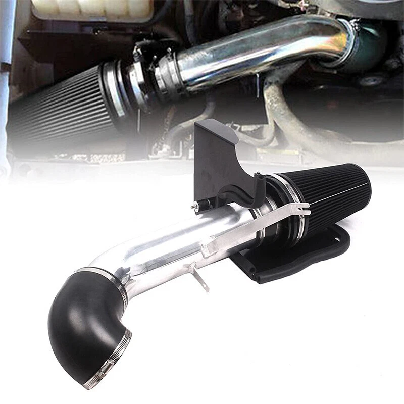 Fit For 99-06 Chevy GMC V8 4.8L/5.3L/6.0L 4" Cold Air Intake Kit+Heat Shield Bla Foto 2 de 4