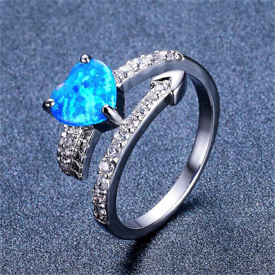Women S925 Silver White Gold Plated Zircon Rings Men Rings Party Gift JZ085