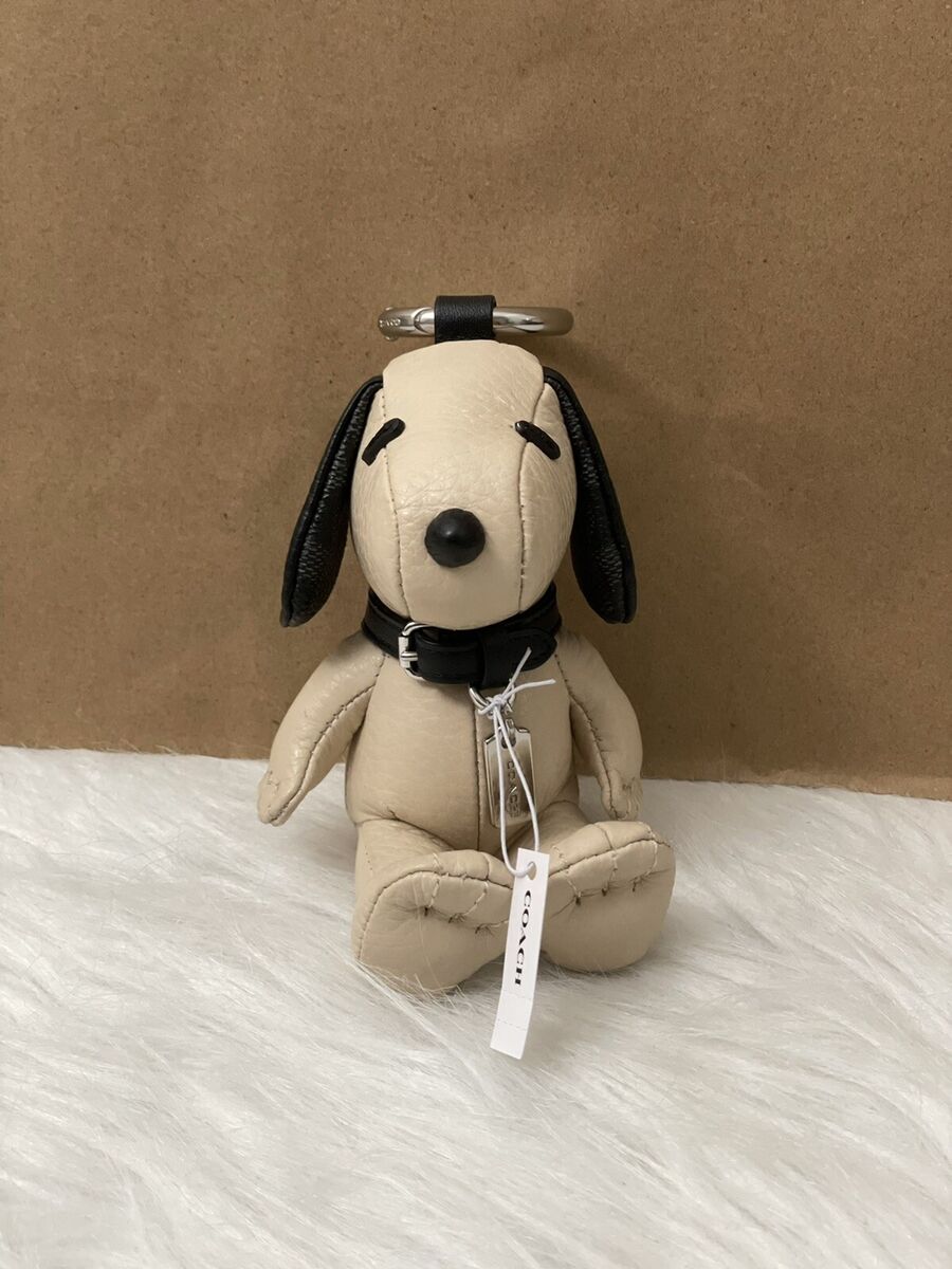 NWT Coach X Peanuts Snoopy Collectible Bag Charm With Signature Canvas