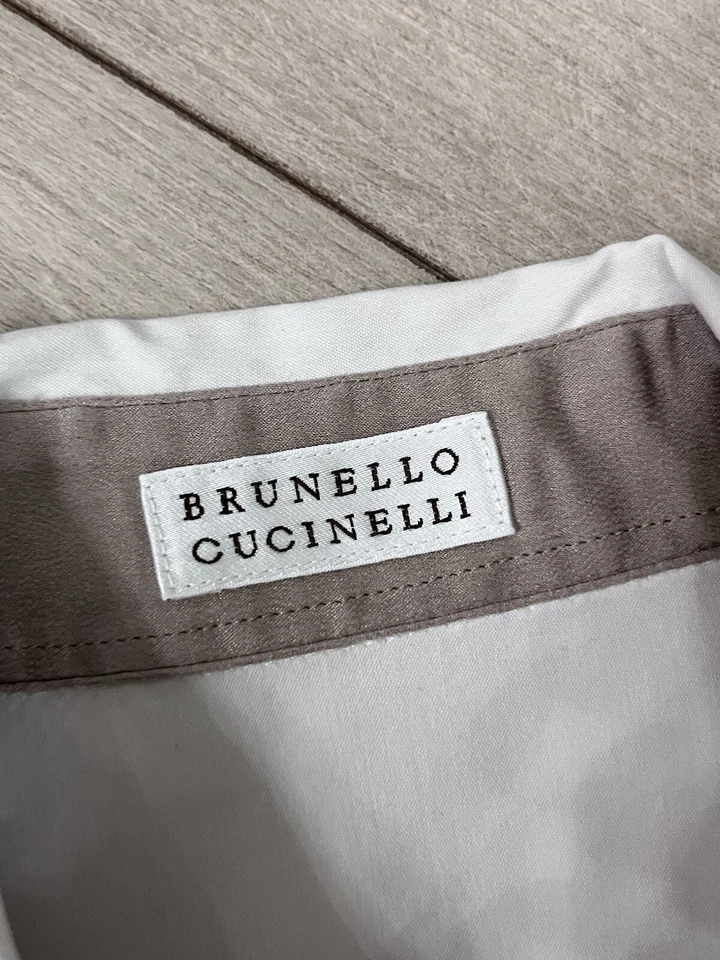 🔥90 年代 Brunello Cucinelli Archive 罕见衬衫连衣裙 Y2K — 第 4/4 张图片