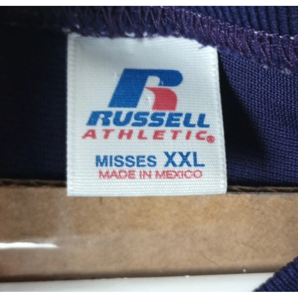 Camiseta deportiva Russell Athletic sin mangas cuello en V talla Misses XXL púrpura D Foto 2 de 4