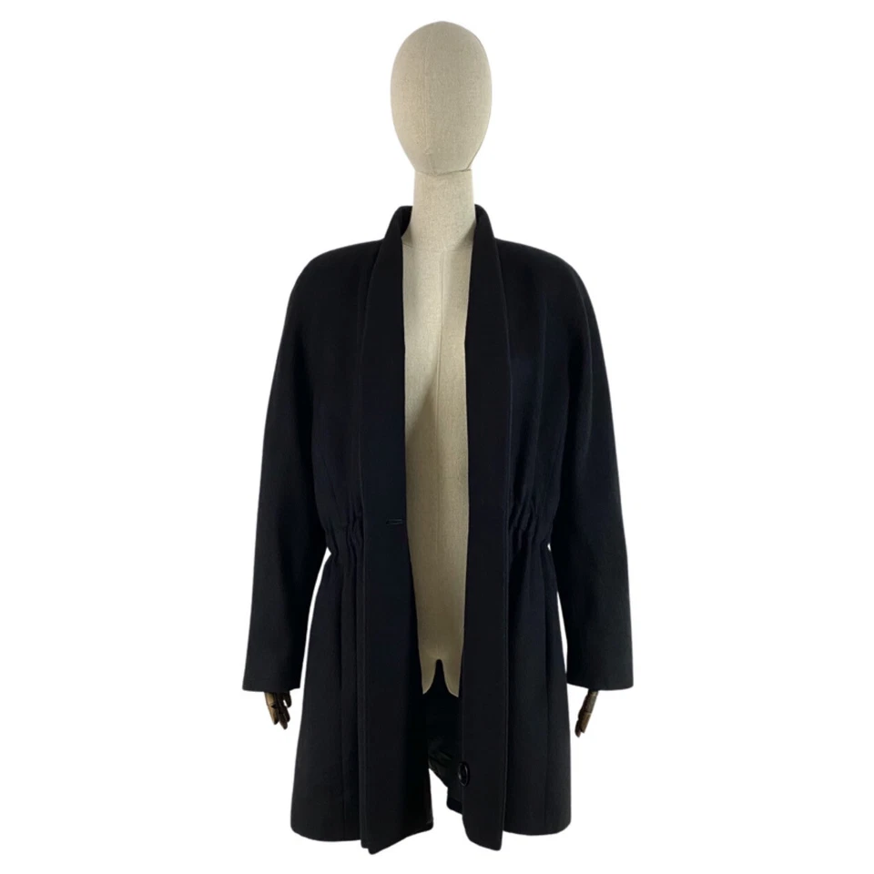 Abrigo de lana AKRIS Virgil para mujer negro talla US10 / FR42 Foto 3 de 4