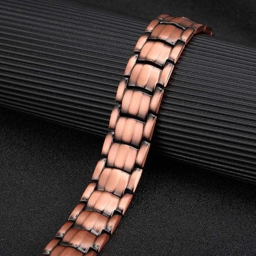 Herren Armband Magnetfeldtherapie Arthritis Schmerzlinderung reines massives Kupfer Armreif - Bild 5 von 14