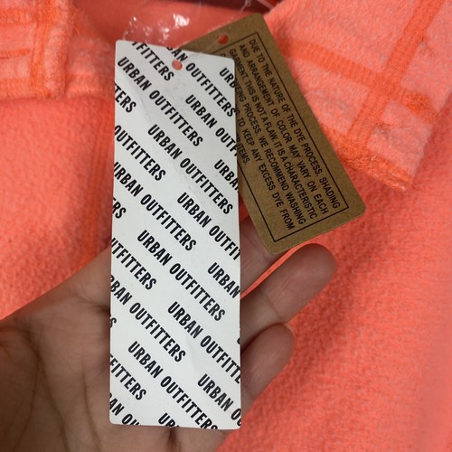 Urban Outfitters 100% Cotton Orange Oversized Sweater Sz M Pockets Mock Neck - Picture 4 of 10