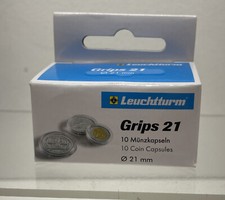  10 Lighthouse 21mm Direct Fit Clear Round Coin Capsules