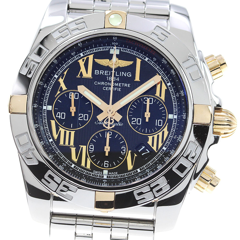 BREITLING Chronomat44 Bikoro IB0110 Date Black Dial Automatic 