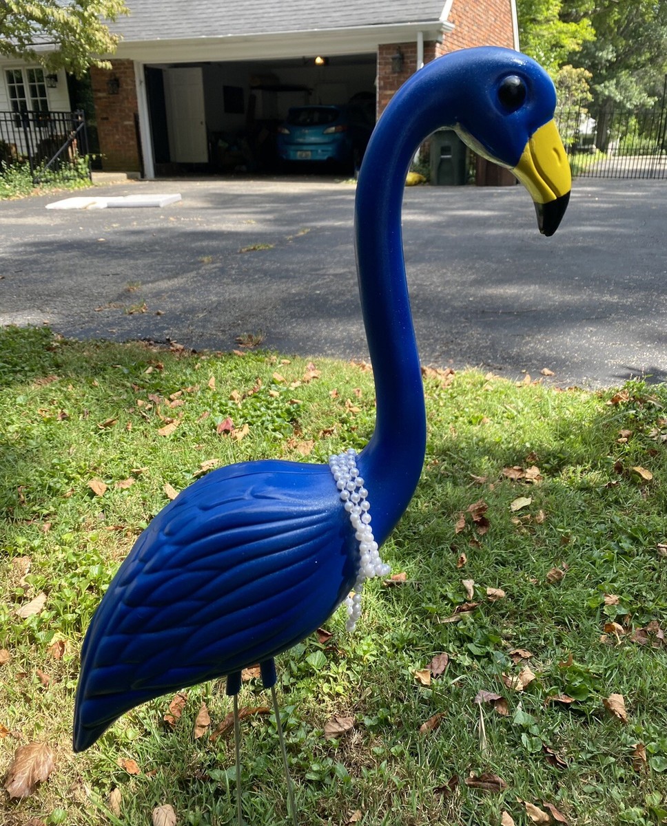 Blue Flamingo with Pearls Lawn Ornament 31 In | eBay