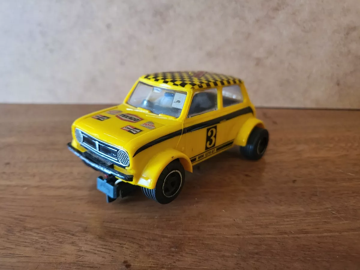 Vintage Scalextric C122 Yellow Mini 1275 GT Number 3 Loose