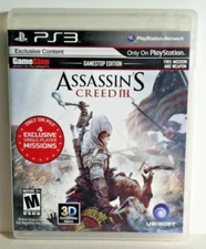 Assassin's Creed III Sony PlayStation 3 PS3 CIB Complete GameStop Edition