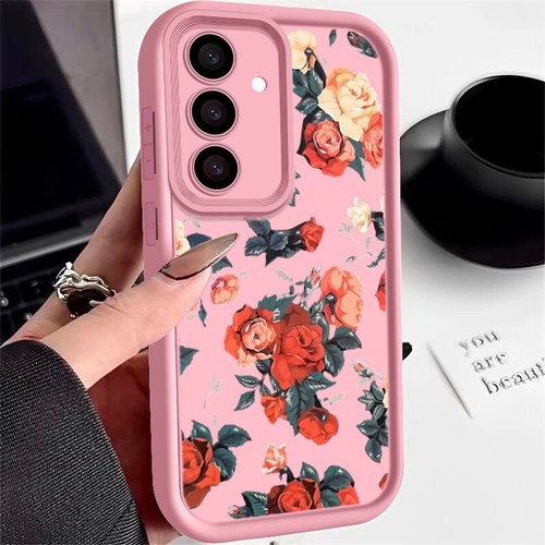 For Smausng Galaxy A16 A25 A55 A05 A14 S24 FE Rose Flowers Shockproof Case Cover - Picture 3 of 20