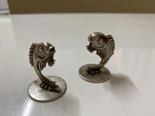 Silver Miniature Fish Figurines, Hallmarked Holland .833 Silver, And Makers Mark - Picture 1 of 7