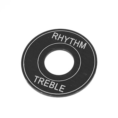 Aluminium Toggle Switch Plate Rhythm Treble Washer Ring für LP EPI Guitar Black)