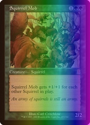 MTG Magic the Gathering Squirrel Mob (273/352) Odyssey LP FOIL