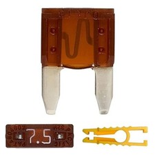 20pcs 7.5A Mini Blade Fuse and 1 Fuse Puller ATC/ATO 32V 7.5Amp Fast Mini 7.5A