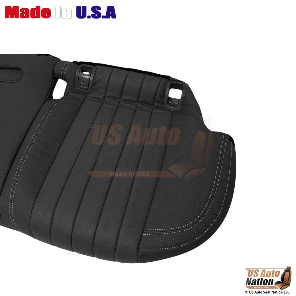 2017-23 Fits Mercedes Benz E-Class Genuine Leather Rear Bench Bottom Cover Black - Image 3 of 4