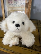 Russ Berrie Muffin Jr. Dog Puppy Plush Toy Bichon Frise White Stuffed Animal