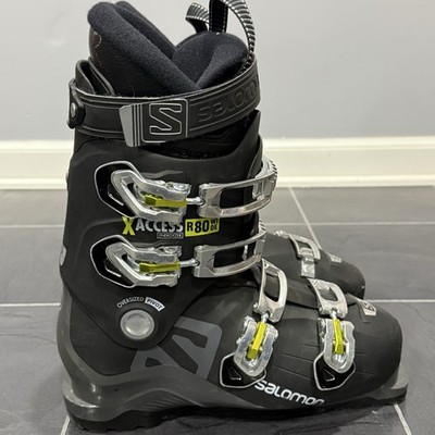 Salomon X Access R80 Wide Ski Boots GW Demo Black /Lime Green Size 27/27.5 316