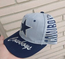 Vintage Dallas Cowboys NFL Navy Gray Brim Script Logo Wool Hat