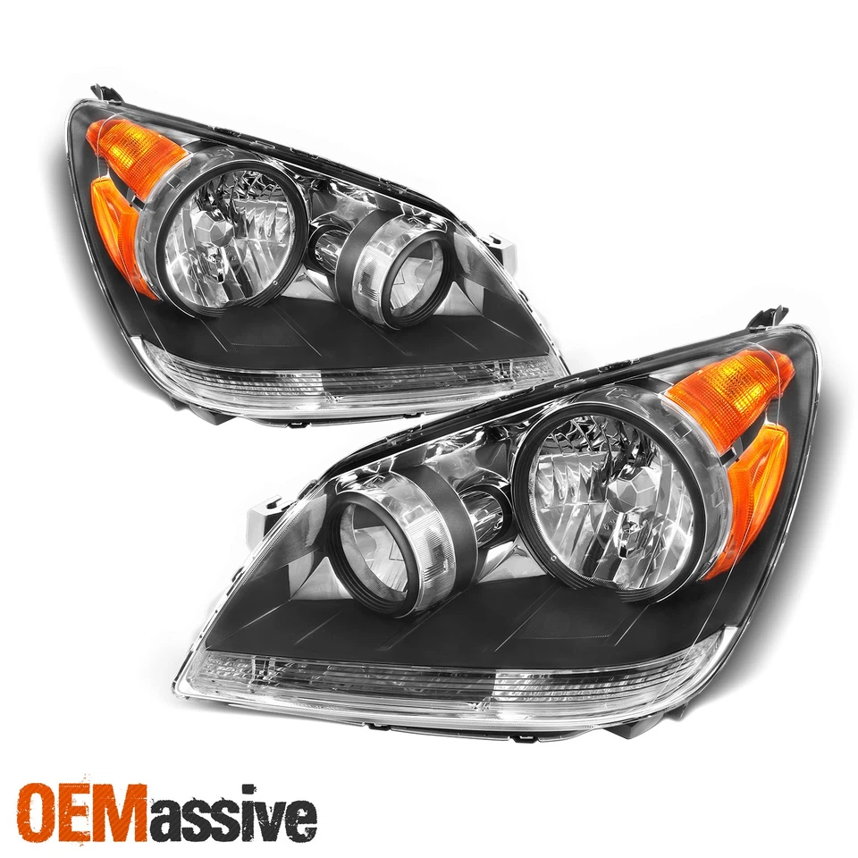 Black Fits 2008-2010 HONDA ODYSSEY HEADLIGHTS Headlamps Light Left + Right 08-10 - Image 2 of 4