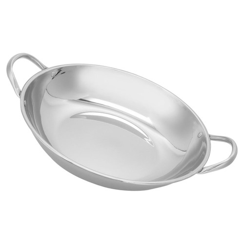 Olla seca de fondo plano wok con tapa sartén de doble mango china - Imagen 9 de 12
