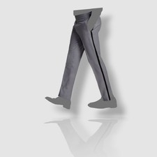  135 Alfani Men's Gray Slim-Fit Stretch Tuxedo Dress Pants Size 32W 32L