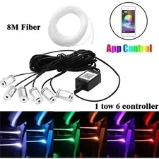 8M RGB Lamp Car APP Music Control Atmosphere Interior Ambient LED Strip Lights