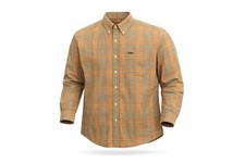 NWOT Carhartt Mens 100 Cotton Plaid Button-Down Shirt Size M Orange/Green