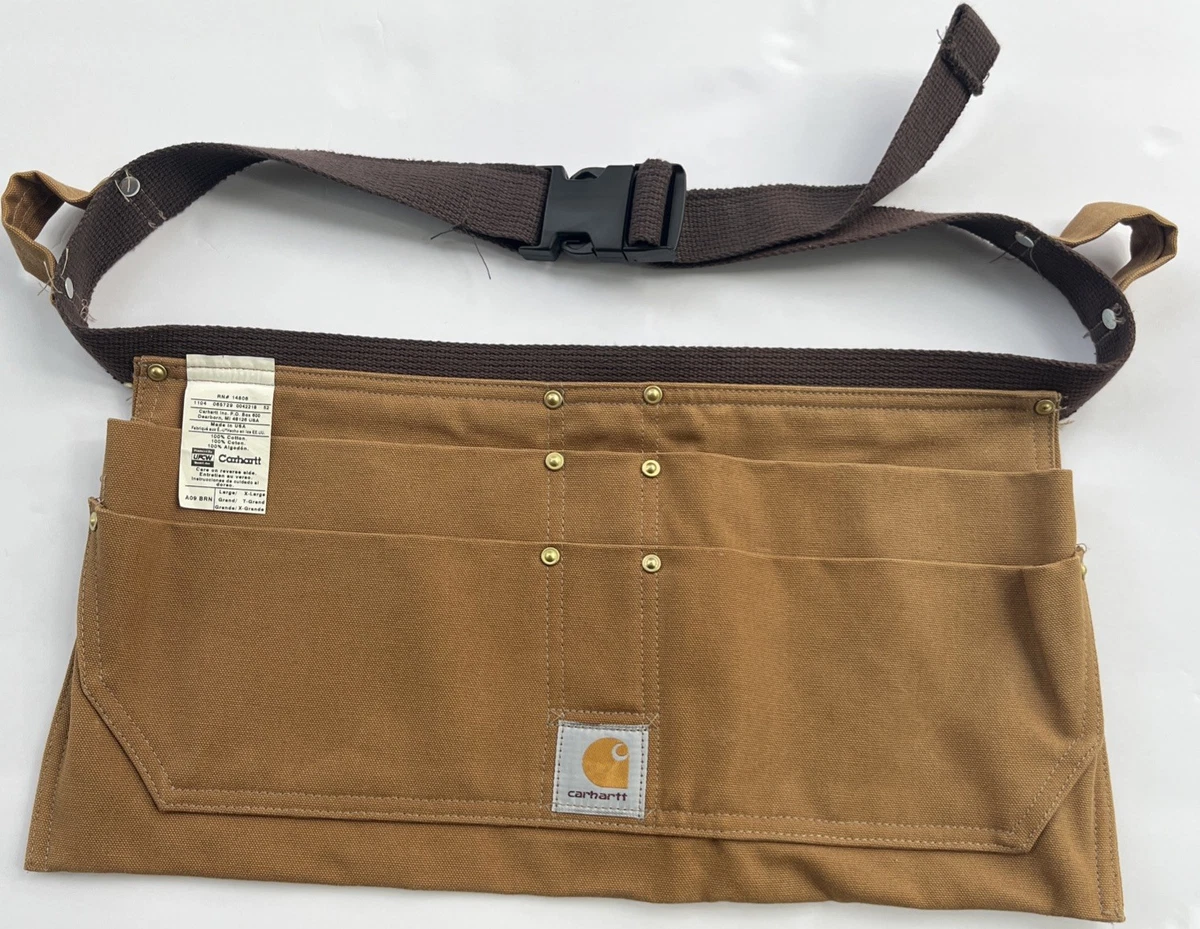 エプロン・三角巾 90's carhartt TOOL APRON MADE IN USA VTG Carhartt Carhartt Brown Waist Apron 106668-BRNM at Lowes.com