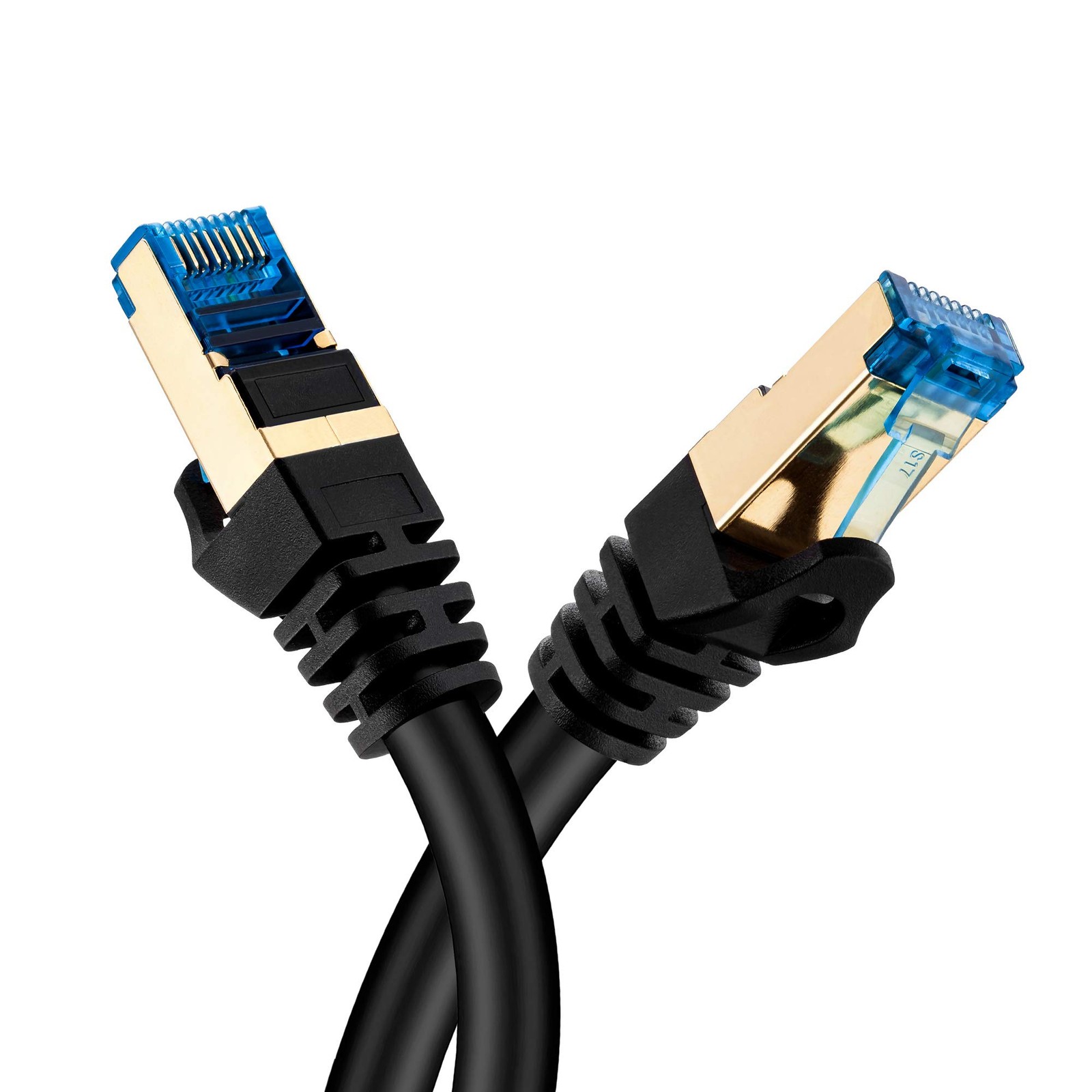 50ft Outdoor Ethernet Cable - Double Shielded SSTP, 10Gbps, 600MHz, Weatherproof