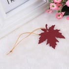 240 PCS Labels with String Thanksgiving Maple Leaf Decor Kraft Paper Tag