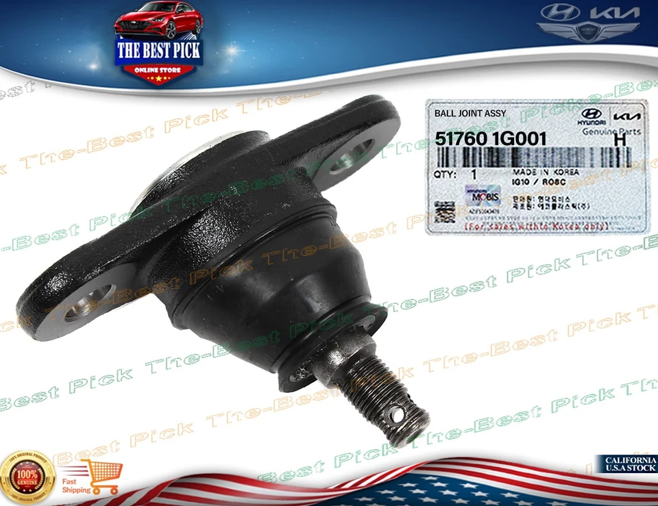 ⭐ПОДЛИННЫЙ⭐ Шаровой шарнир спереди для 2006-2011 Hyundai Accent Kia Rio5 517601G001 - Изображение 3 из 4