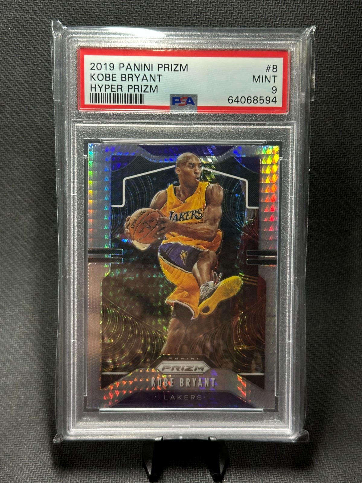 2019-20 Prizm Kobe Bryant Hyper Prizm #8 Los Angeles Lakers PSA 9