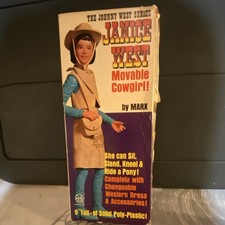 Vintage Marx Johnny West Series JANICE WEST Cowgirl Doll W/ box accessories