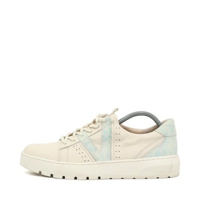 Vionic Damen Simasa Schuh weiß blau Leder Low-Top Bequemes Komfort Sneaker EU 41
